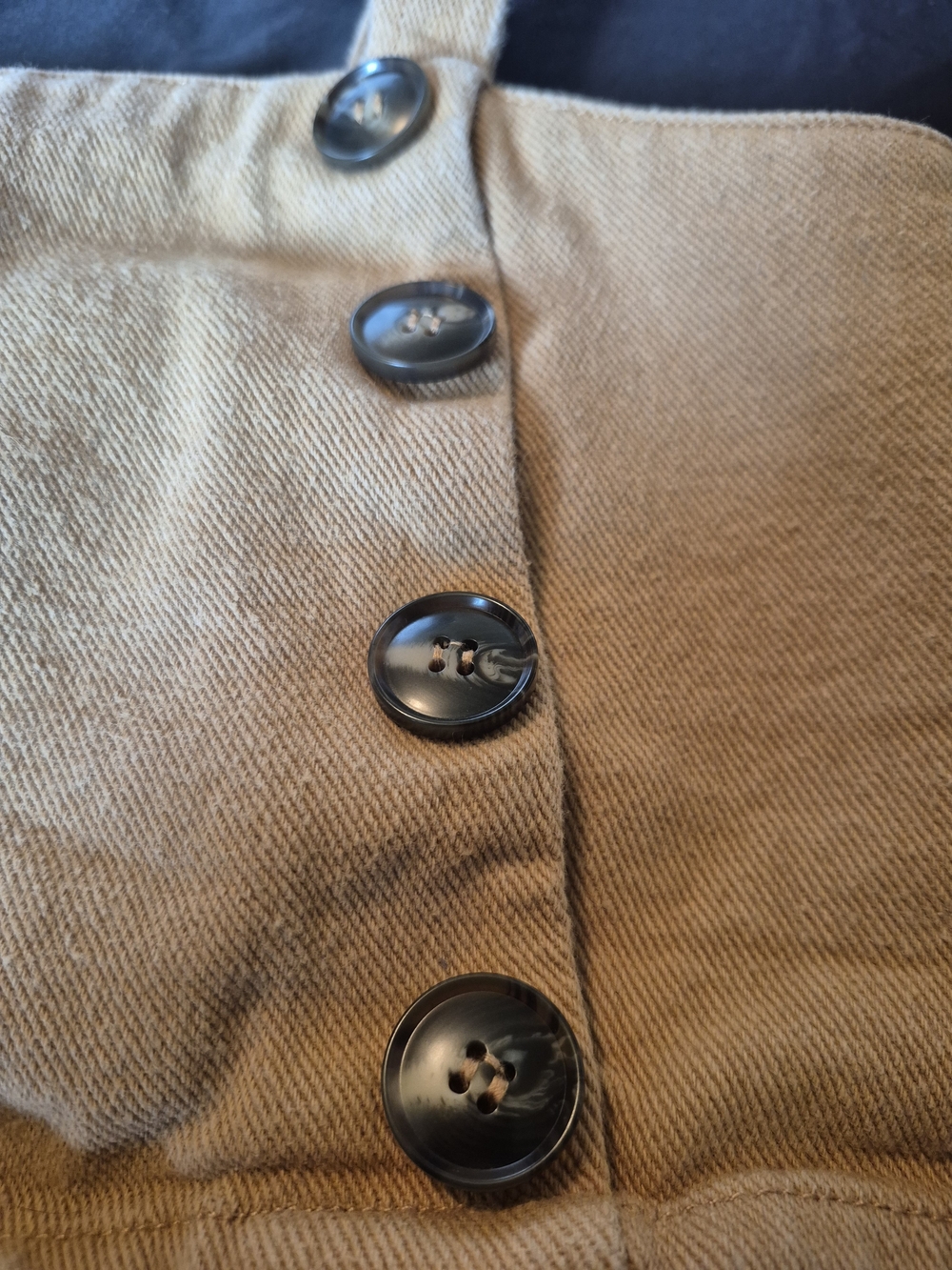 Tan Faux Button Crop Top - Picture 2 of 7